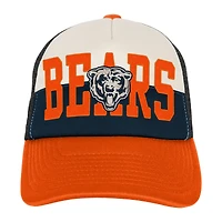 Youth White/Orange Chicago Bears Modern Fan Trucker Adjustable Hat
