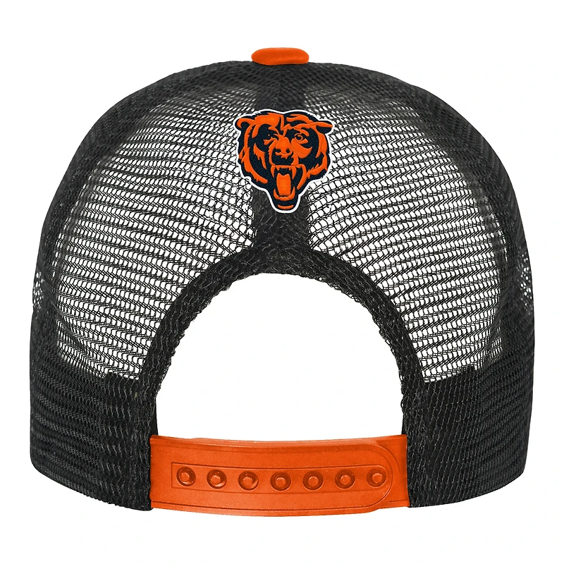 Youth White/Orange Chicago Bears Modern Fan Trucker Adjustable Hat