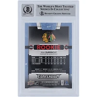 Alex DeBrincat Chicago Blackhawks Autographed 2017-18 Upper Deck Compendium Blue #877 Beckett Fanatics Witnessed Authenticated 10 Rookie Card