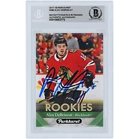 Carte de recrue authentifiée autographiée par Alex DeBrincat des Chicago Blackhawks 2017-18 Upper Deck Parkhurst #288 Beckett Fanatics Witnessed