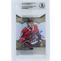 Alex DeBrincat Chicago Blackhawks Autographié 2017-18 Upper Deck Trilogy Rookie Premieres #68 #/999 Beckett Fanatics A Vu La Carte Rookie Authentifiée