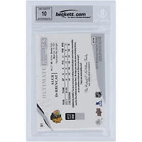 Alex DeBrincat Chicago Blackhawks dédicacés 2017-18 Upper Deck Ultimate Collection Maillots Black Relic #91 #/299 Beckett Fanatics ont été témoins authentifiés de la carte 10 Rookie