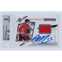 Alex DeBrincat Chicago Blackhawks dédicacés 2017-18 Upper Deck Ultimate Collection Maillots Red Relic #91 #/299 Beckett Fanatics Témoin authentifié 9/10 Rookie Card