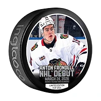 Anton Frondell Chicago Blackhawks Inglasco NHL Debut Hockey Puck - Limited Edition of 2026