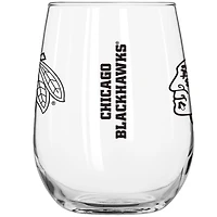 Verre à boisson incurvé de 16 oz pour le jour du match des Blackhawks de Chicago