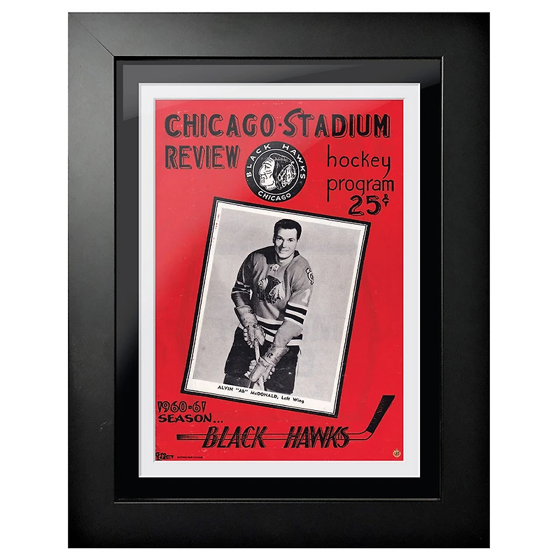 Chicago Blackhawks 1960 Chicago Stadium Review - 12'' x 16'' Framed Program Cover