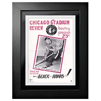 Chicago Blackhawks 1962 Chicago Stadium Review Edition 3 - Couverture de programme encadrée de 12 `` x 16 ''
