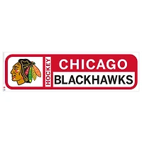 Décalcomanie murale repositionnable avec logo de l'équipe 90'' x 23'' des Blackhawks de Chicago