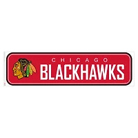 Chicago Blackhawks - 90'' x 23'' Décalcomanie murale longue conception de repositionnement d'équipe