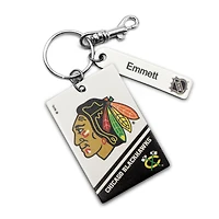 Chicago Blackhawks - Coffret cadeau trois pièces en cuir avec étiquette personnalisée
