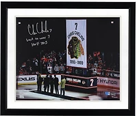 Photo dédicacée de Chris Chelios (Blackhawks de Chicago) - 40 x 50 cm - Soirée de retrait de son maillot - Édition limitée à 10 exemplaires