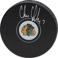 Chris Chelios Chicago Blackhawks Autographed Hockey Puck