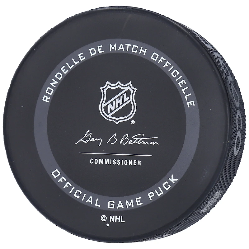Rondelle de match officielle autographiée par Colton Dach des Blackhawks de Chicago pour la saison 2021