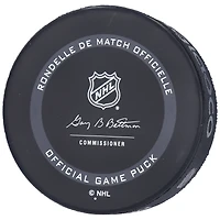 Rondelle de match officielle autographiée par Colton Dach des Blackhawks de Chicago pour la saison 2021