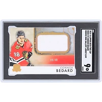 Connor Bedard Chicago Blackhawks 2023-24 Upper Deck The Cup Rookie Rink Gallery Jersey Relic #RGCB-V3 #8/49 SGC Authenticated 9 Rookie Card