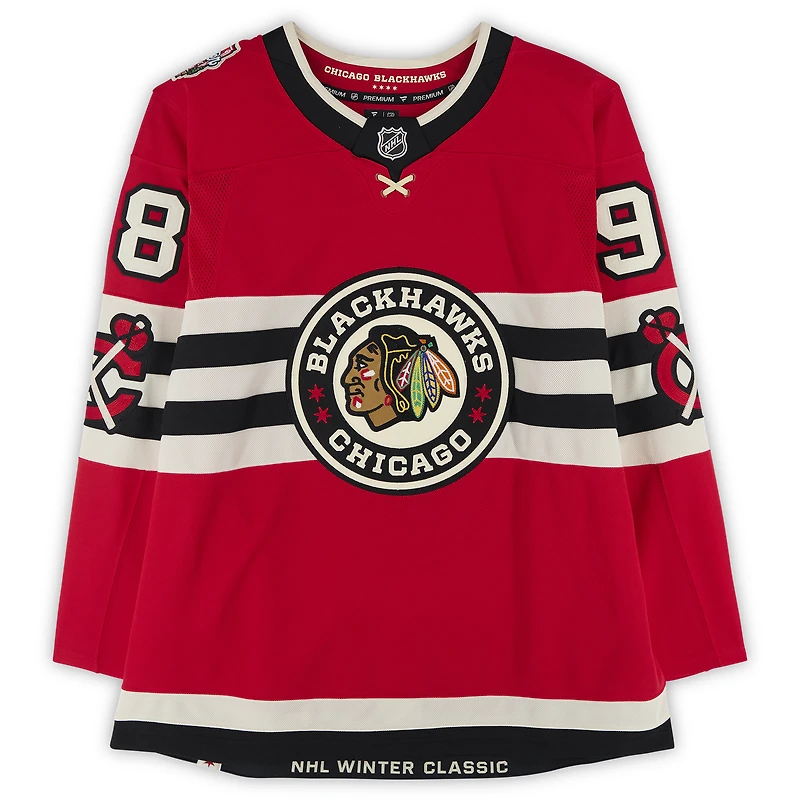 Maillot Fanatics Premium autographié par Connor Bedard des Blackhawks de Chicago pour la Classique d'hiver 2025
