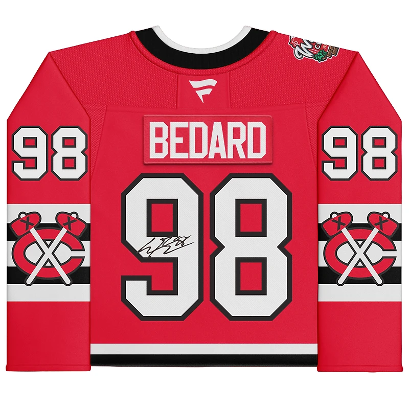 Maillot Fanatics Premium autographié par Connor Bedard des Blackhawks de Chicago pour la Classique d'hiver 2025