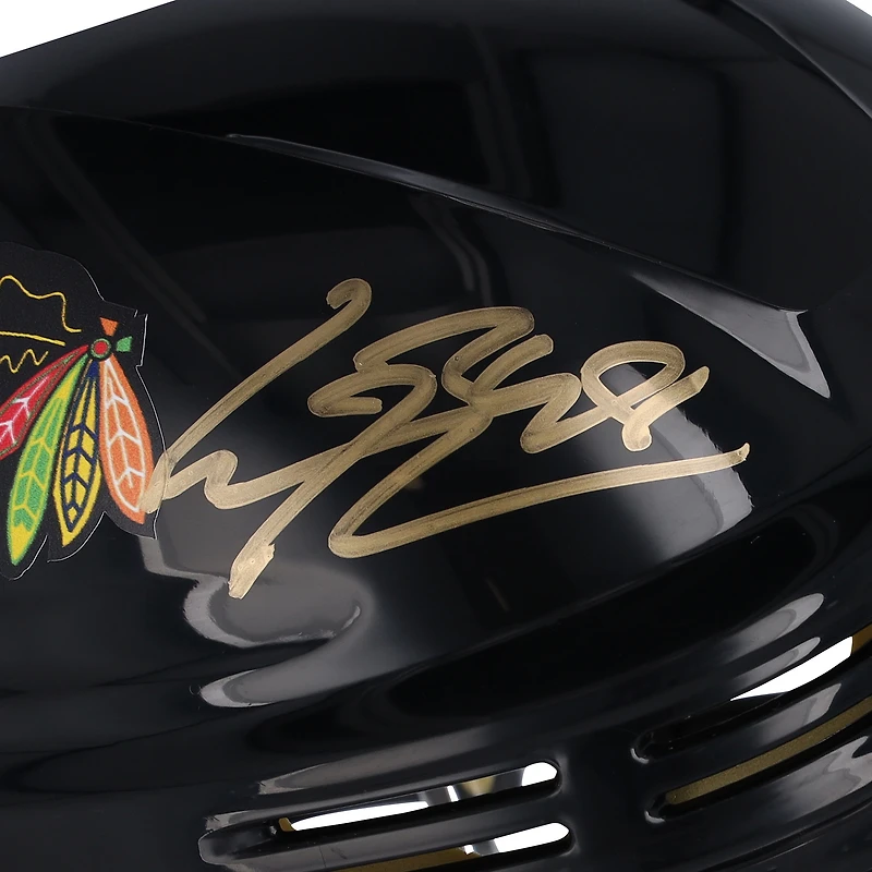 Connor Bedard Chicago Blackhawks Autographed Black Mini Helmet