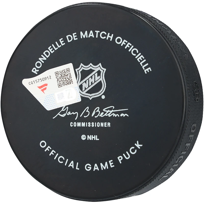 Rondelle officielle du centenaire autographiée par Connor Bedard des Blackhawks de Chicago