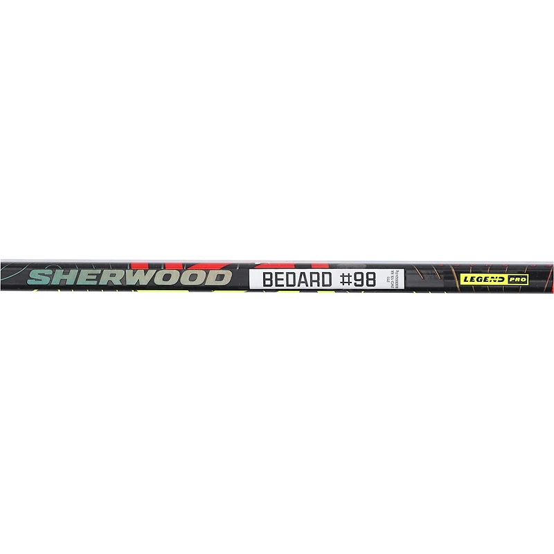 Connor Bedard Chicago Blackhawks Autographed Game-Used Black Sherwood Stick from the 2024-25 NHL Season - NR81044617