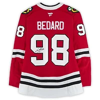 Maillot authentique Pro dédicacé par Connor Bedard des Blackhawks de Chicago, Red Fanatics