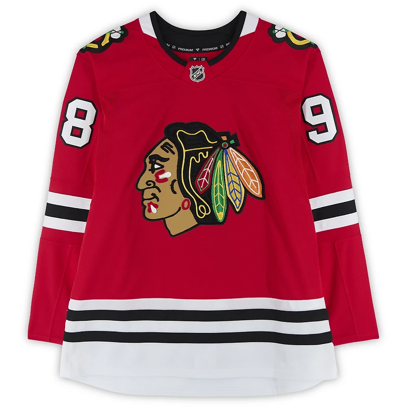 Maillot premium dédicacé par Connor Bedard des Blackhawks de Chicago, Red Fanatics
