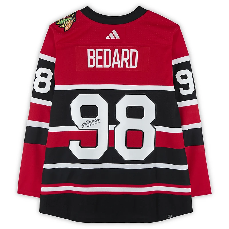 Connor Bedard Chicago Blackhawks Autographed Reverse Retro adidas Authentic Jersey 