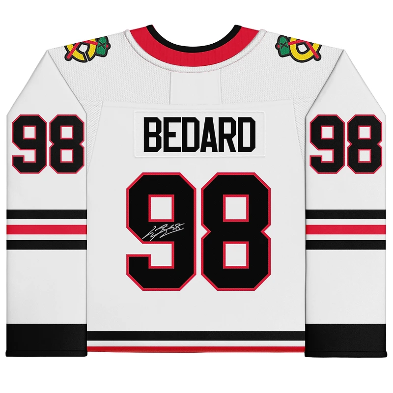 Connor Bedard Chicago Blackhawks Autographed White Fanatics Breakaway Jersey