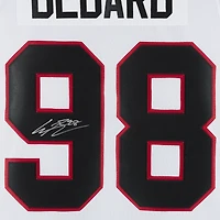 Maillot Fanatics blanc autographié par Connor Bedard des Blackhawks de Chicago