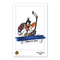 Daffy Duck Chicago Blackhawks Looney Tunes 11"x 17" affiche imprimée