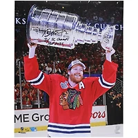 Duncan Keith Chicago Blackhawks Autographed 16" x 20" 2015 Stanley Cup Champions Raising Cup Photograph with "3x SC Champs" & "HOF 25" Inscriptions Limited Edition of 10