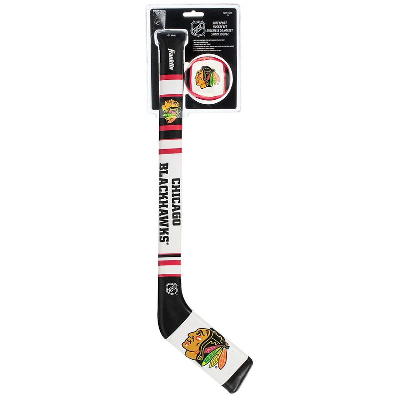 Ensemble de hockey souple Franklin Sports Chicago Blackhawks