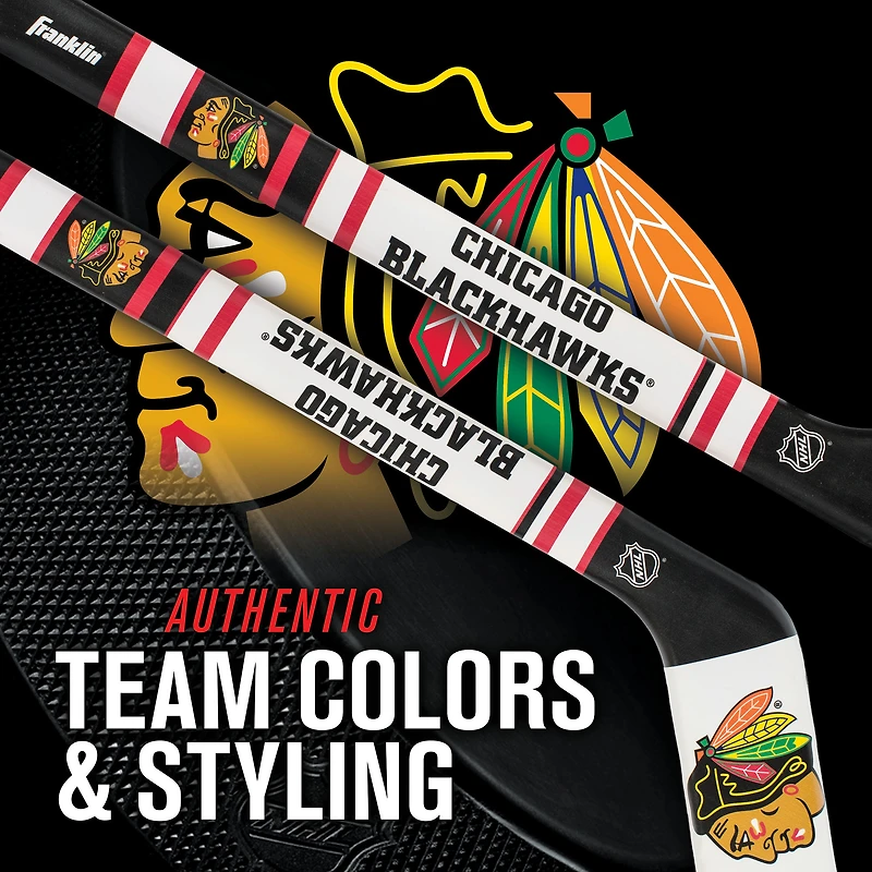Ensemble de hockey souple Franklin Sports Chicago Blackhawks