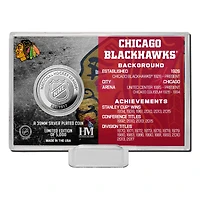 Carte de pièce de monnaie Highland Mint Chicago Blackhawks Team History