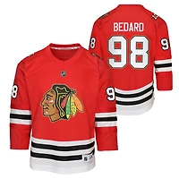 Maillot réplique domicile centenaire rouge des Blackhawks de Chicago pour bébé Connor Bedard