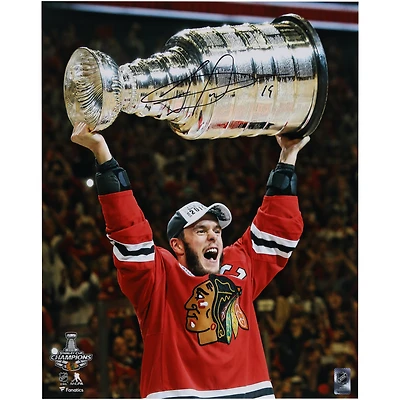 Jonathan Toews Chicago Blackhawks Autographed 16" x 20" 2015 Stanley Cup Champions Raising Cup Photograph