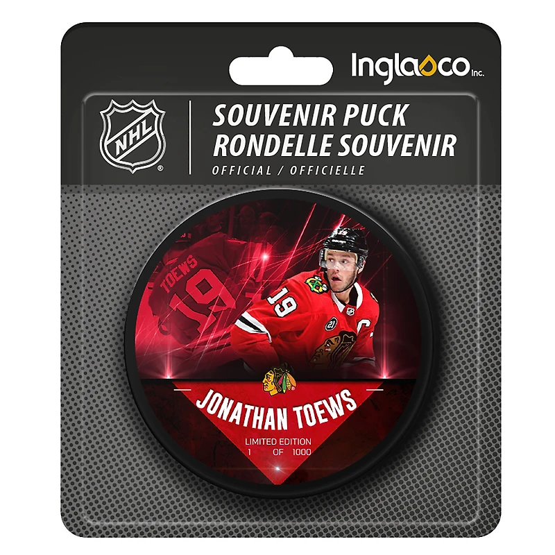 Rondelle de hockey non signée Fanatics Exclusive Player des Blackhawks de Chicago de Jonathan Toews - Édition limitée à 1 000 exemplaires