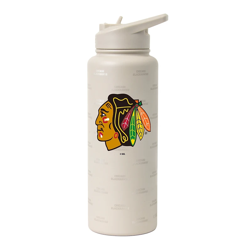 Bouteille isotherme Logo Brands Chicago Blackhawks 34 oz Sand Ghost