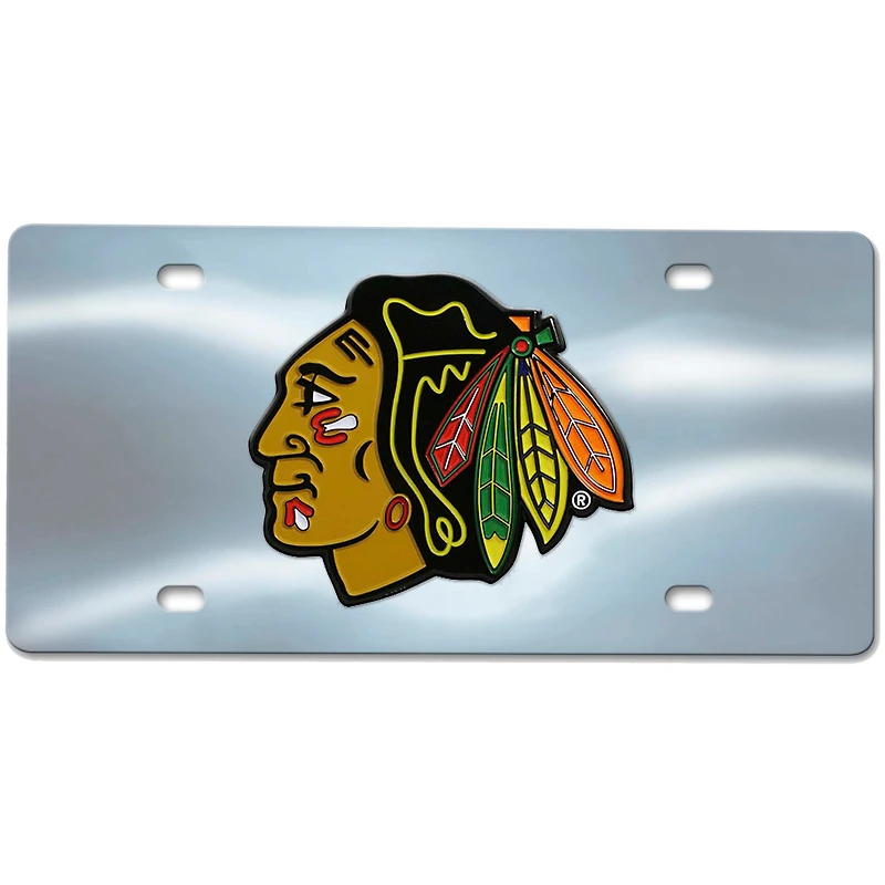 Plaque d'immatriculation moulée sous pression des Blackhawks de Chicago de Logo Brands