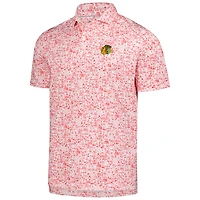 Polo Slapshot pour hommes Johnnie-O rouge/blanc des Blackhawks de Chicago