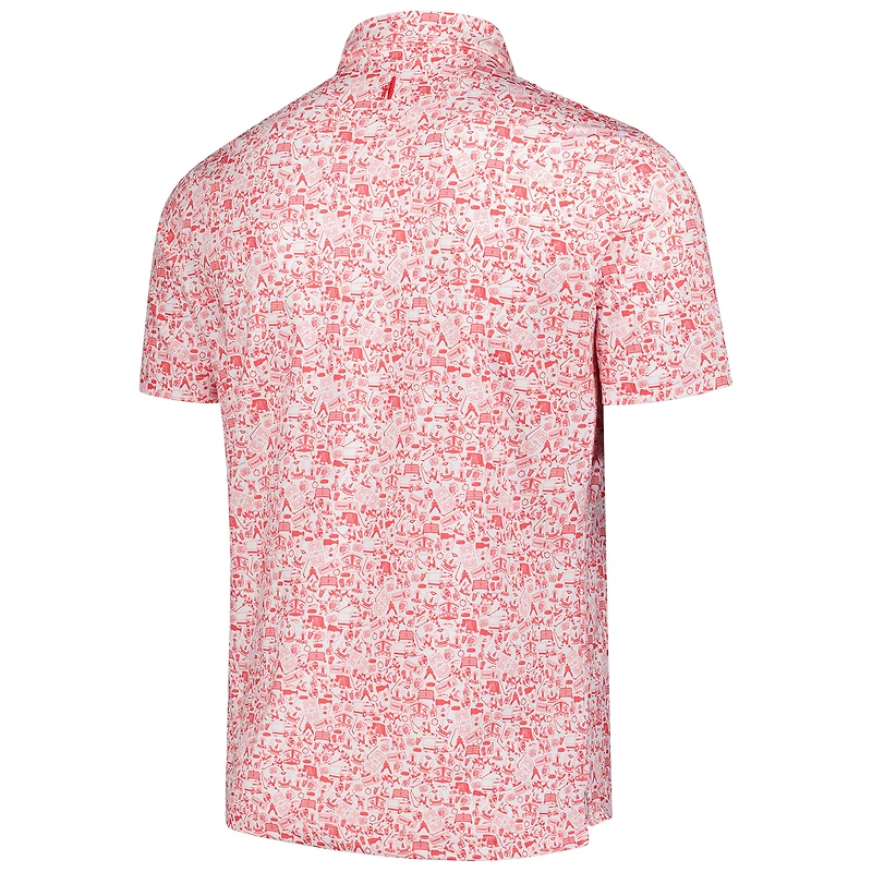 Men's johnnie-O  Red/White Chicago Blackhawks Slapshot Polo