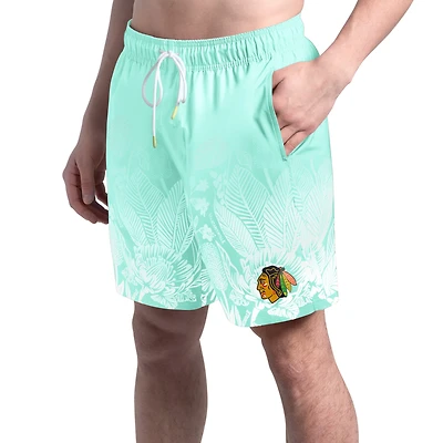 Short de bain pour homme Margaritaville Mint Chicago Blackhawks Lagoon Fiesta