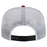 Casquette de golf ajustable V-Dye Throwback des Chicago Blackhawks de New Era pour homme, noire/rouge