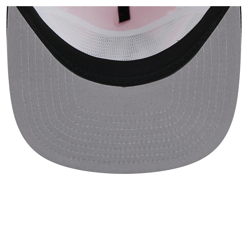 Casquette de golf ajustable V-Dye Throwback des Chicago Blackhawks de New Era pour homme, noire/rouge