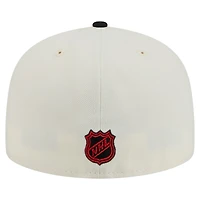Men's New Era  White Chicago Blackhawks Chrome Two-Toned 59FIFTY Fitted Hat