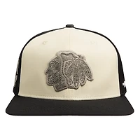 Casquette Snapback en French Terry Pro Standard pour homme, couleur crème, Chicago Blackhawks