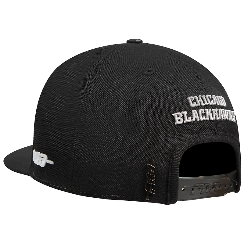 Casquette Snapback en French Terry Pro Standard pour homme, couleur crème, Chicago Blackhawks