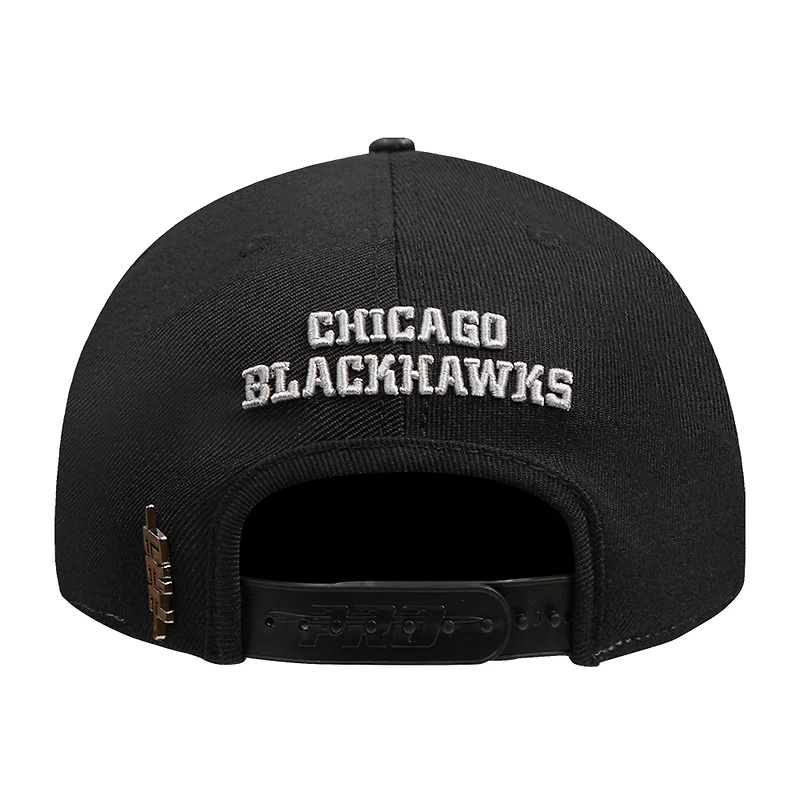 Casquette Snapback en French Terry Pro Standard pour homme, couleur crème, Chicago Blackhawks