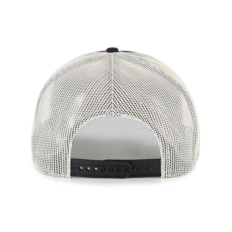 Casquette trucker Emmett Blackhawks de Chicago, modèle 47, en sergé épais, ajustable, avec corde d'attelage.