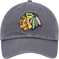 Casquette ajustable '47 Charcoal Chicago Blackhawks Clean Up pour hommes